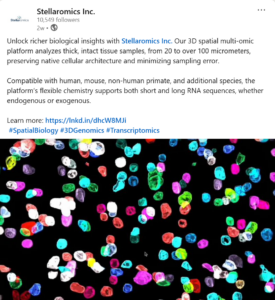 Screenshot of a LinkedIn post from Stellaromics, Inc..